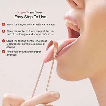 Pure Copper Tongue Scraper for Fresh Breath and Hygiene