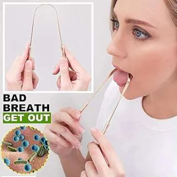 Pure Copper Tongue Scraper for Fresh Breath and Hygiene