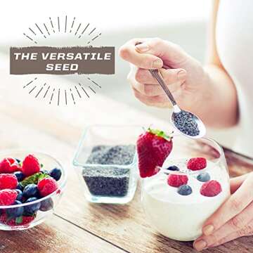 Sunwarrior Chia Seeds Organic Non-GMO Keto Vegan Superfood additive for Smoothies Acai Pudding Bakin...