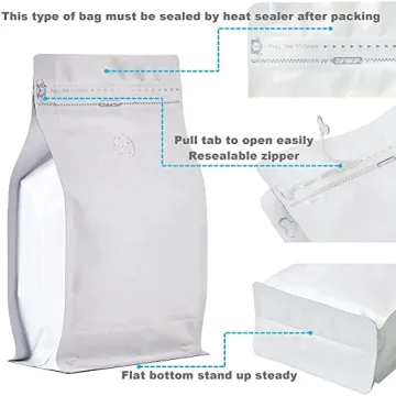 High Barrier Foil Coffee Pouches - 50 Count Freshness Bags