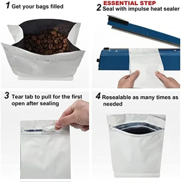 High Barrier Foil Coffee Pouches - 50 Count Freshness Bags