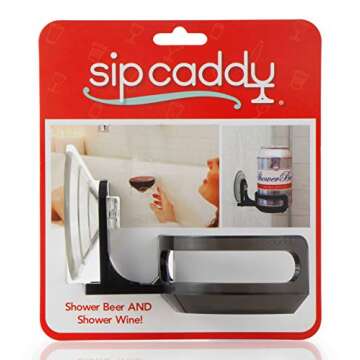SipCaddy The Original Shower Beer & Bath Wine Holder | Portable Cupholder | Shower Caddy | Drink Hol...