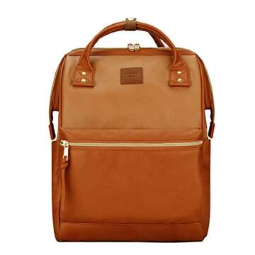 Kah&Kee Leather Backpack for Women and Men 16-inch Laptop Bag | Teacher Professional, Diaper Bag Bac...