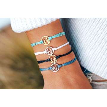 Pura Vida Silver Cactus White Bracelet for Women