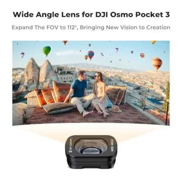 K&F Concept Wide-Angle Lens + Star Filter Compatible with DJI Osmo Pocket 3, Magnetic Attach/Multi-Coated/Optical Glass