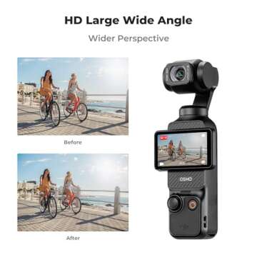 K&F Concept Wide-Angle Lens + Star Filter Compatible with DJI Osmo Pocket 3, Magnetic Attach/Multi-Coated/Optical Glass