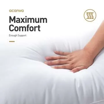 Acanva Bed Pillows for Sleeping, Cooling Hotel Quality with Premium Soft 3D Down Alternative Fill for Back, Stomach or Side Sleepers, King (Pack of 2), White 2 Count