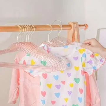 YEBIAO Baby Glitter Hanger Pack - 20 Sparkling Hangers for Girls