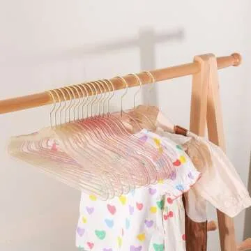 YEBIAO Baby Glitter Hanger Pack - 20 Sparkling Hangers for Girls