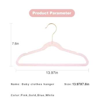 YEBIAO Baby Glitter Hanger Pack - 20 Sparkling Hangers for Girls
