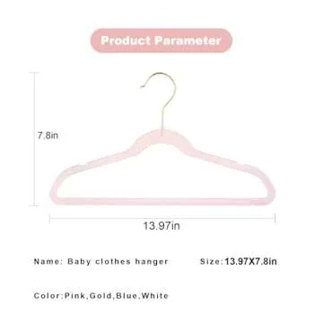 YEBIAO Baby Glitter Hanger Pack - 20 Sparkling Hangers for Girls