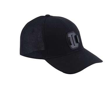 Smatree Baseball Hat Mount Mesh Cap Compatible with G*pro 13/12/11/10/9/8/7/6/5/5 Session/4/3+/3/2/1/DJI OSMO Action Cameras, Wool Material (L 58-60cm) Black