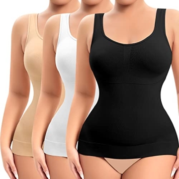 Shapewear Tank Tops with Built in Bra for Compression