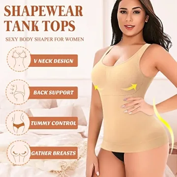 Shapewear Tank Tops with Built in Bra for Compression