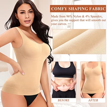 Shapewear Tank Tops with Built in Bra for Compression