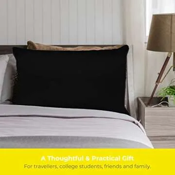 Spasilk Satin Pillowcase, Satin Pillowcase for Hair and Face, King Sized, Black