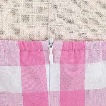 50s Plaid Halter Dresses for Women Vintage Pink Plaid Dress Pin Up Dresses 1950 Gingham Rockabilly Dresses Women Pink White Gingham Knee Length Swing Dresses Pink White Gingham-Halter Medium