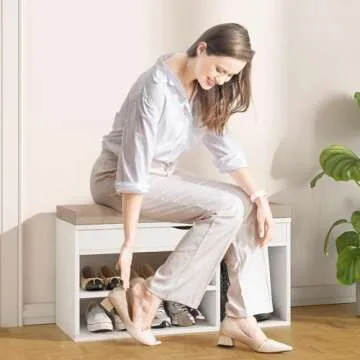 Apicizon Storage Bench for Stylish Shoe Organization