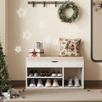 Apicizon Storage Bench for Stylish Shoe Organization