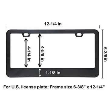 Big Ant Car License Plate Frame - Premium Matte Stainless Steel Covers