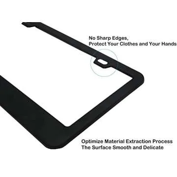 Big Ant's Matte License Plate Frame with Free Screws Set