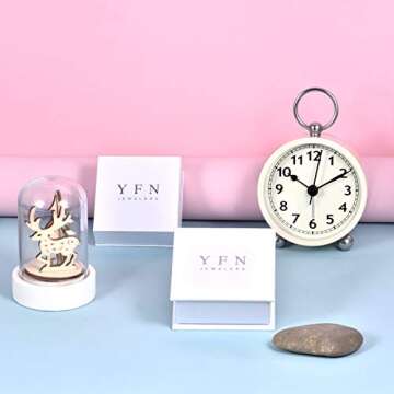 YFN Jewelry 925 Sterling Silver Simple Double Horse Stirrup Lariat Necklace Gift Birthday Day Jewelry 18" for Mom Women Wife