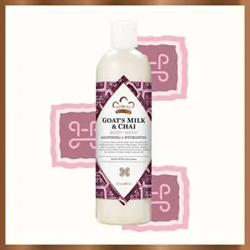 Nubian Heritage Body Wash Goats Milk and Chai Soothing & Hydrating Body Cleanser Made with Fair Trade Shea Butter, 13 oz