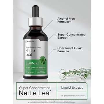 Horbäach Nettle Leaf Extract Drops | 2 fl oz | Alcohol Free | Vegetarian Liquid Supplement | Non-GMO, Gluten Free Tincture