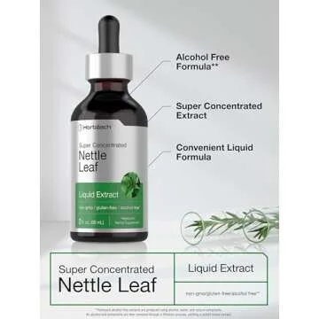 Horbäach Nettle Leaf Extract Drops | 2 fl oz | Alcohol Free | Vegetarian Liquid Supplement | Non-GMO, Gluten Free Tincture