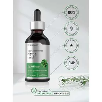Horbäach Nettle Leaf Extract Drops | 2 fl oz | Alcohol Free | Vegetarian Liquid Supplement | Non-GMO, Gluten Free Tincture