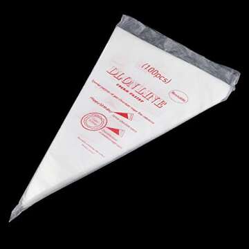 DLOnline 200 Pcs Disposable Cream Pastry Bag Cake Icing Piping Decorating Tool Cupcake Decorating Pi...