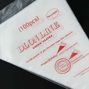 DLOnline Disposable Piping Bags - 200 Pack for Cake & Cookie Decorating
