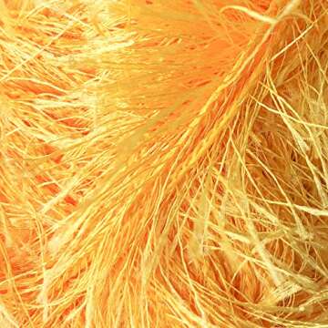 Buvemu Eyelash Fun Fur Yarn 100 Gram (3.53 Ounces) 175 Yards (160 Meters) (Yellow)