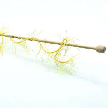 Buvemu Eyelash Fun Fur Yarn 100 Gram (3.53 Ounces) 175 Yards (160 Meters) (Yellow)