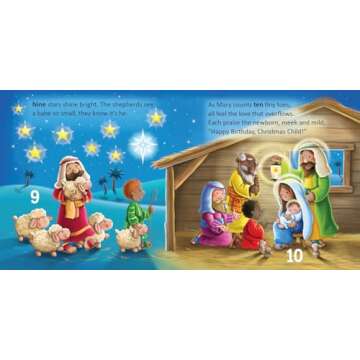 Counting Nativity Book for Children - Happy Birthday Christmas Child