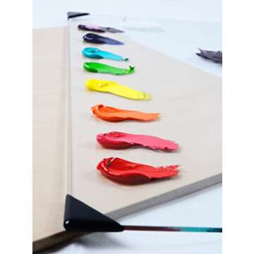 New Wave POSH Glass Artist Palette | Clear, 9 x 12 inches | Tempered Glass Palette for Oil Painting ...