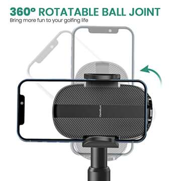 ICARMOUNT Golf Cart Phone Holder Mount, Golf Cart Accessories Universal Cup Phone Holder Mount for All 4.7-6.8" Cell Phones, Fit EZGO Club Car Yamaha, Car, Truck, Golf Gifts for Men, Women