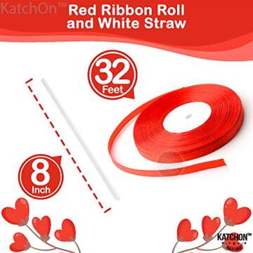 KatchOn, I Love You Balloons Set - 18 Inch, Pack of 18 | Foil Red Heart Balloons for Valentines Day Decorations | Red Heart Shaped Balloons | Valentines Balloons for Romantic Decorations Special Night