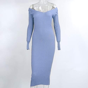 Stylish Cosygal Women's Off Shoulder Knit Maxi Dress