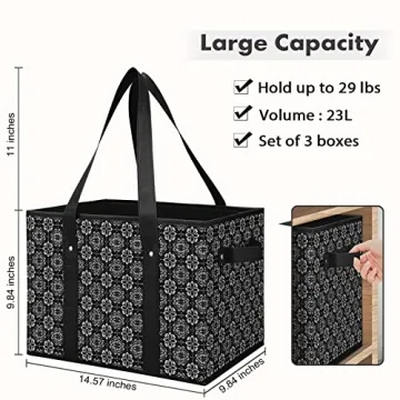 WISELIFE Reusable Grocery Bags Large Collapsible Tote