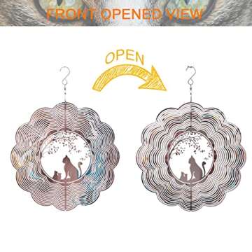Enchanting Cat 3D Kinetic Wind Spinner for Home Decor