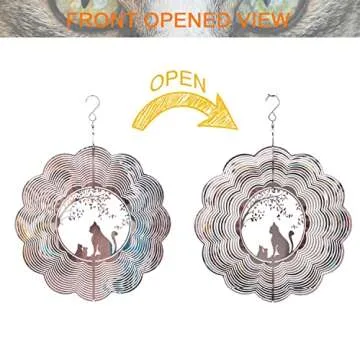 Enchanting Cat 3D Kinetic Wind Spinner for Home Decor