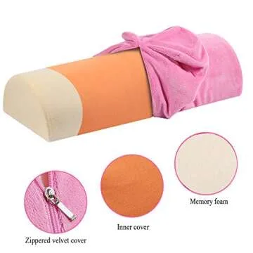 SKYZONAL Large Memory Foam Bolster Pillow for Pain Relief