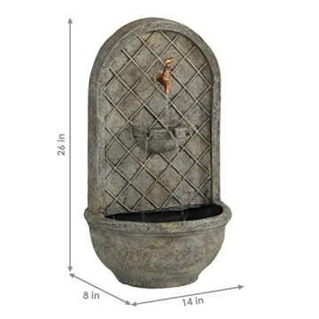Stunning Sunnydaze Messina Outdoor Wall Fountain