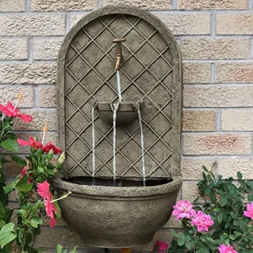 Stunning Sunnydaze Messina Outdoor Wall Fountain
