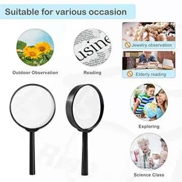 IRCHLYN 32Pcs Kids Magnifying Glasses for Fun Exploration