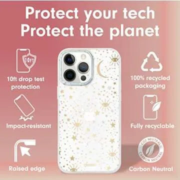Sonix Case for iPhone 14 Pro Max | 10ft Drop Tested | Clear Protective Case for Women | Cosmic Stars