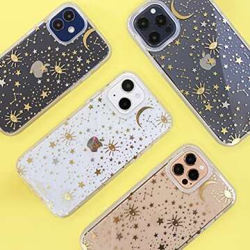 Sonix Case for iPhone 14 Pro Max | 10ft Drop Tested | Clear Protective Case for Women | Cosmic Stars