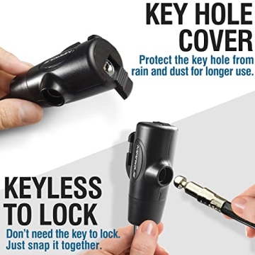 MARQUE 4FT Bike Lock with Key - Secure Your Bikes Easily