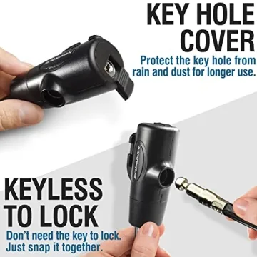 MARQUE 4FT Bike Lock with Key - Secure Your Bikes Easily